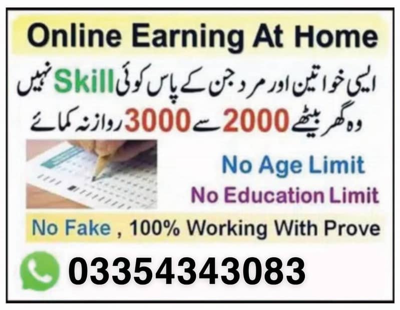 Online job at Home/Part Time/Data Entry/Typing/Assignments/Teaching 0