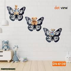 3 piece butterfly wall shelves.