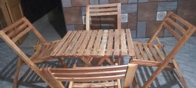 out door folding table chair set