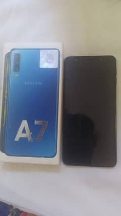 SAMSUNG A7 SALL MY PHONE PANEL CRASHED GOOD WORKING mobile box charger