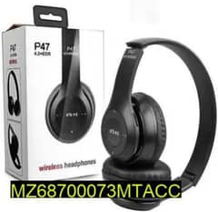 wireless stereo headphones, black