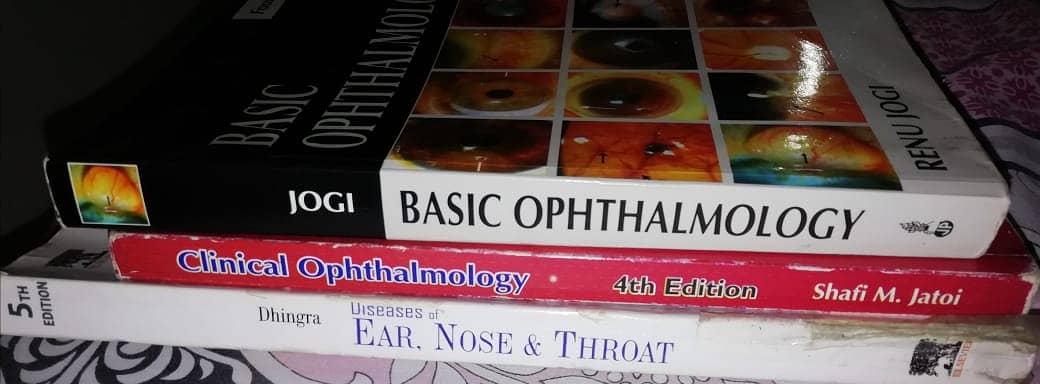 Basic Opthalmology Jogi, Jatoi, ENT Dhingra 4th year medical books 0