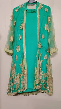 Fancy gaon shirt with silk dress