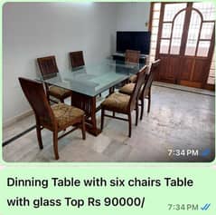 Must Sell - Glass Top Dinning Table