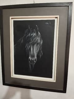 Beautiful Horse Painting by MF Hussain. with Signature