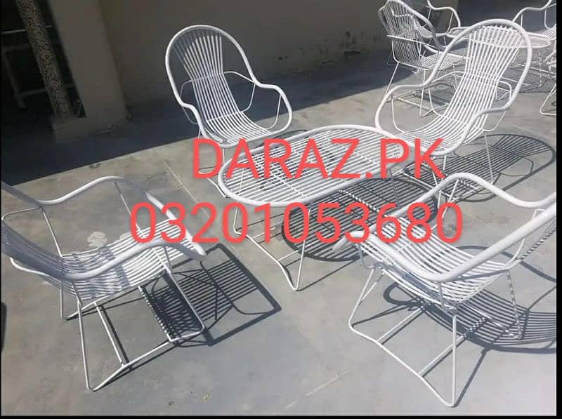 outdoor furniture garden iron chairs table 1