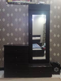 King size Bed, side tables, dressing & Matress for urgent sale