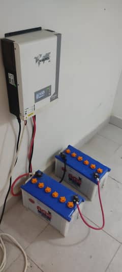 1XHybrid Solar Inverter 2XBatteries and 4XFans