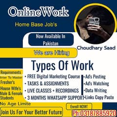 part time job available, online earning for home