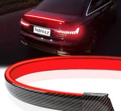 universal rear car spoiler led kit light trunk lip