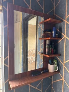 Mirror and Shelves Rack for Bedroom/Living Room