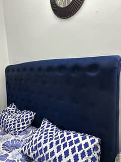 Blue king size bed