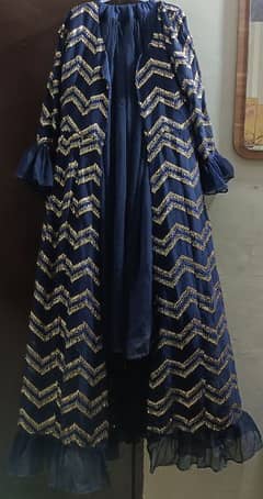Haseen's brand lehenga skirt with gown and shirt