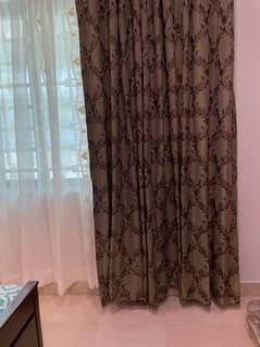 olive green curtains
