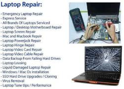 computer and laptop Service Screen Replacement etc
