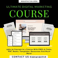 Digital Social Media Marketing SEO Video Edit Graphic Web AI Course