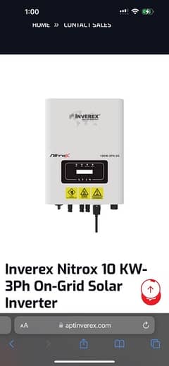 inverex 10kw ongrid inverter brand new