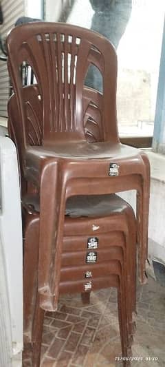 Hard Plastic chairs set available