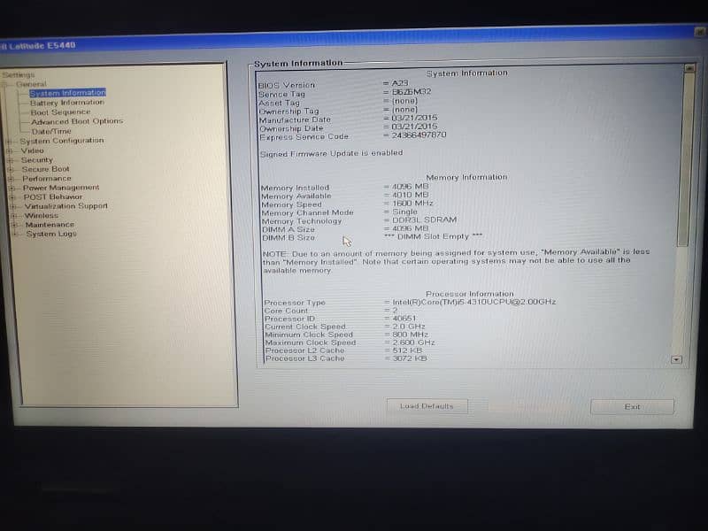 Dell Letitude e5440 core i5 4th gen, 8GB RAM, Dual Hard 4