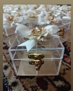 Acrylic Wedding Bid box, Gift Box ( 03021466006) whatsapp for details