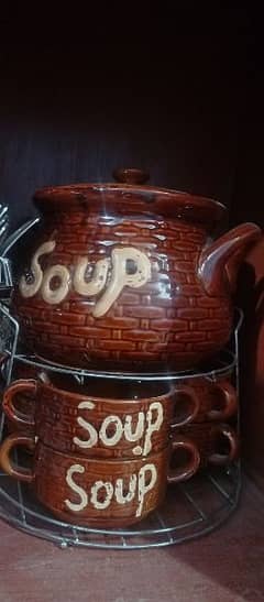 soup set with 6 bowls