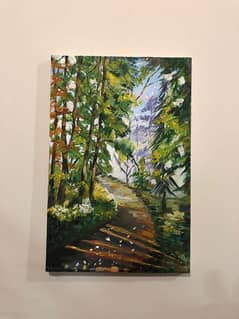 landscape with oil paints