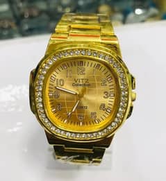 men's formal watch colour golden