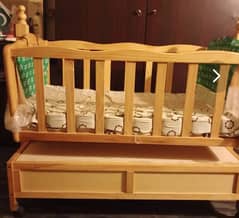 Baby cot plus swing along with new mattress for sale