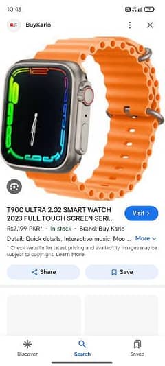 T900 smart watch for sale ultra look with box and strap