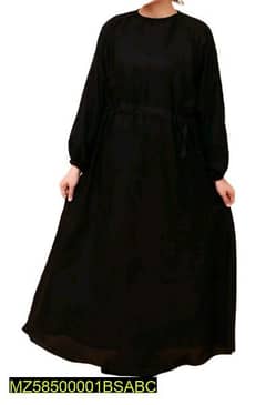 1 PC women's stitched nida plain Abaya