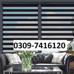 Window blind roller | vertical | wooden | zebra | mini metal 4 Office