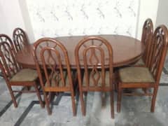 wooden Dining Table 6 chair's