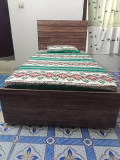 single bed with mattress  slightly used just like new one.