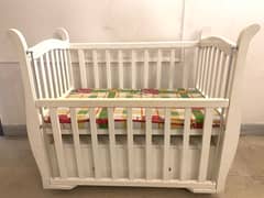 wooden baby cot