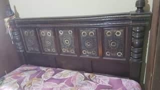 Wooden Kashmiri bed