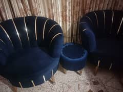 Blue sofa set