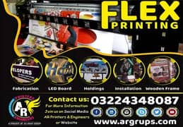 Flex Printing, Banners Printing, sign board, LED 3D backlight board