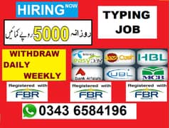 TYPING JOB / ONLINE / Boys and Girls Apply Now
