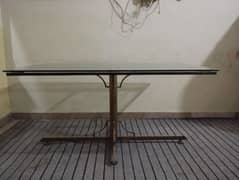 5x3 iron Dining table with 12mm Glass