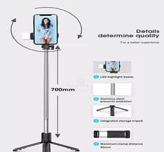 selfie stick with LED lights  mini tripod stand