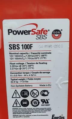 Power safe 12v 100 ah made  / Lithium Battery / Narada 2v dry Cell