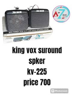 king vox saround spker model -225 price 700