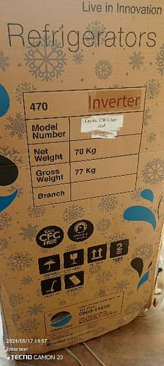 brand new Orient refrigerator invertor full size