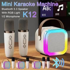 K12 Portable Bluetooth 5.3 PA speaker with 2 wireless microphones