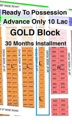 CHANCE DEAL 80 SQYARDS SINGLE BELT PLOT IN 3 YEARS INSTALMENT PLAN NORTH TOWN RESIDENCY PHIASE 1