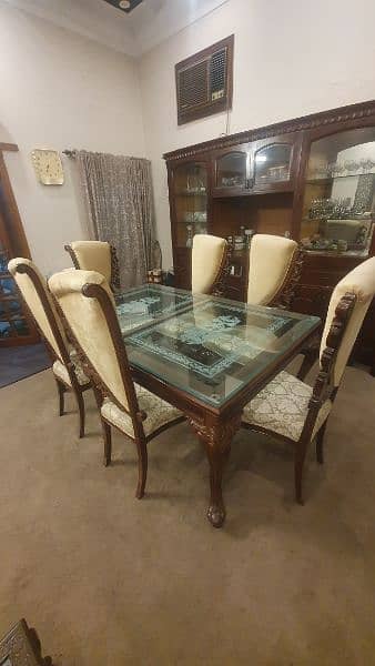 Dining table / Glass dining / 6 Seater dining / chairs/ Chinoti table 1