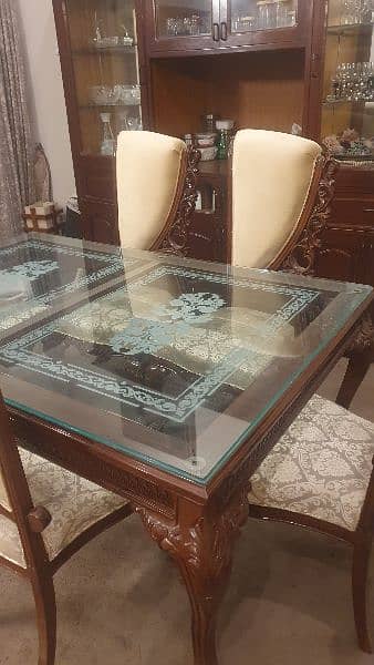 Dining table / Glass dining / 6 Seater dining / chairs/ Chinoti table 2