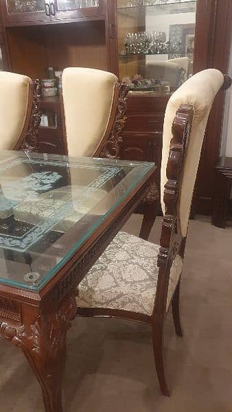 Dining table / Glass dining / 6 Seater dining / chairs/ Chinoti table 4