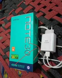 infinix note 30 genuine charger 45watt