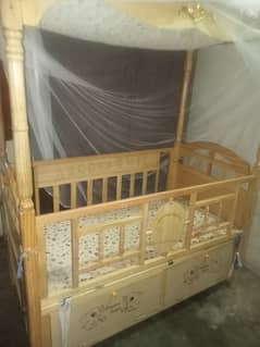 Wooden baby cot bed